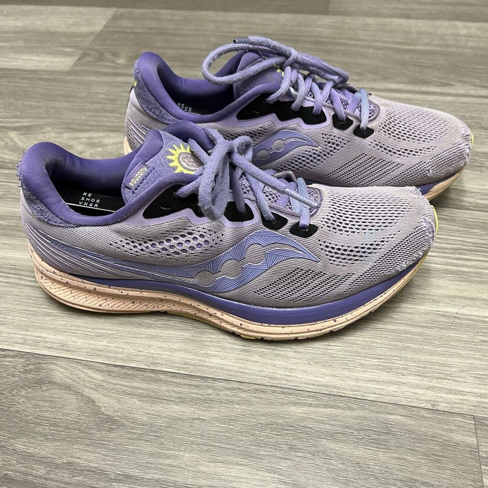 Saucony Ride 14 Shoes Men 8 (Women 9.5) Lilac Purple Dani Running Sneaker